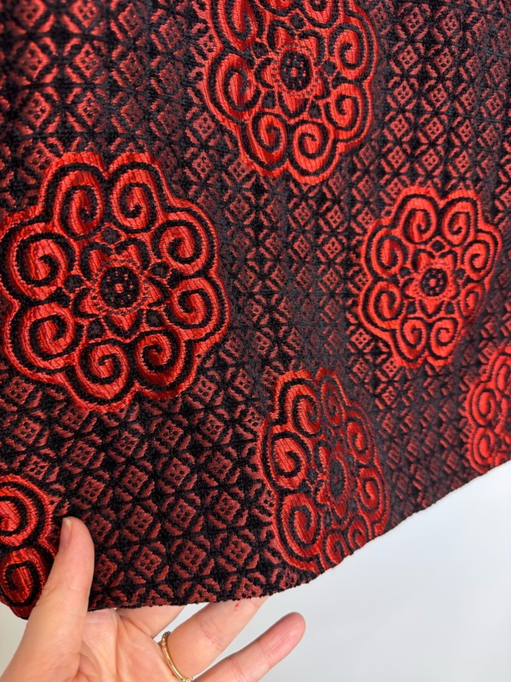 Vintage jacket embroidered patterns statement asian inspired jacquard pattern - Picture 9 of 9